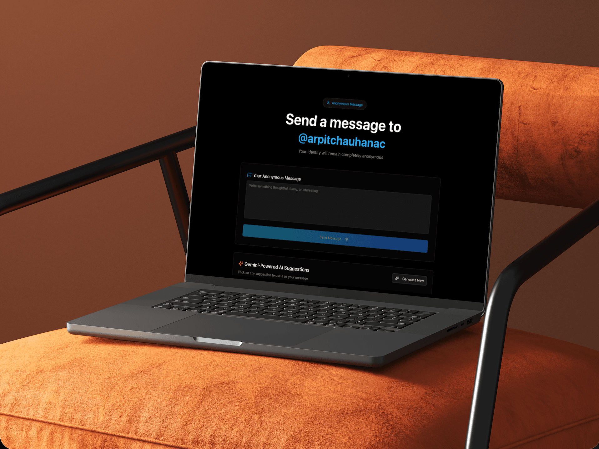 User dashboard with messages